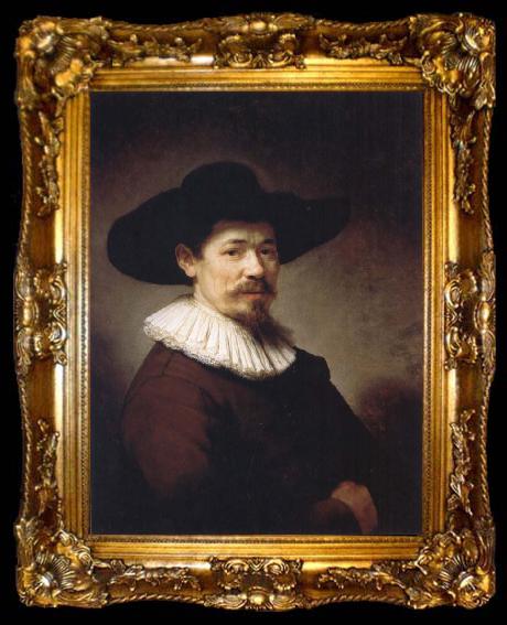framed  REMBRANDT Harmenszoon van Rijn Portrait of Herman Doomer, ta009-2